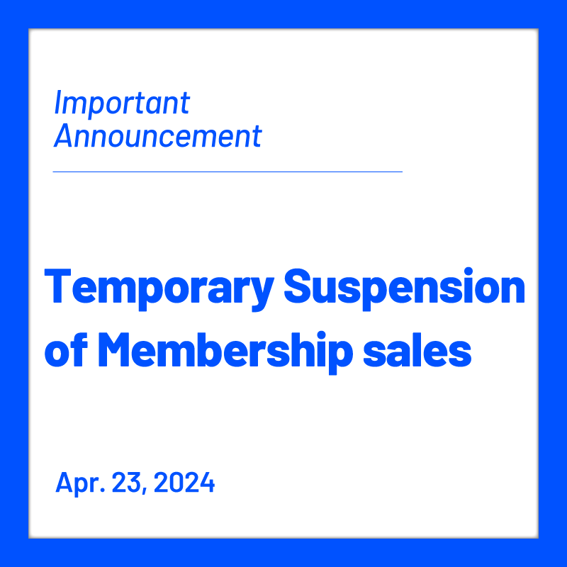 temporary suspension of membership sales