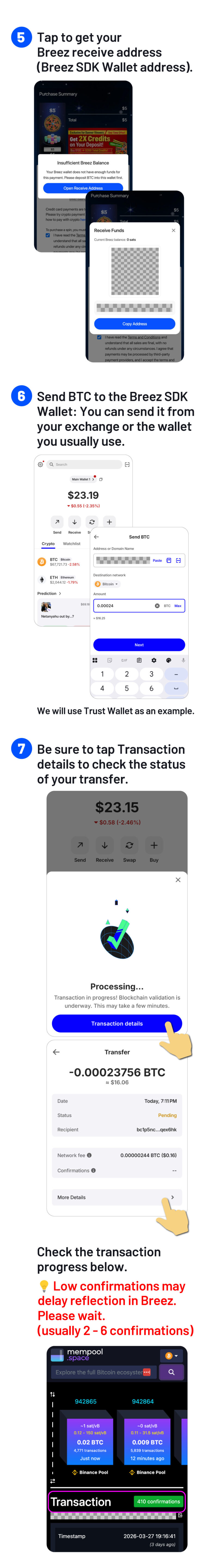 SGA Hot to buy spin with BTC Step part2