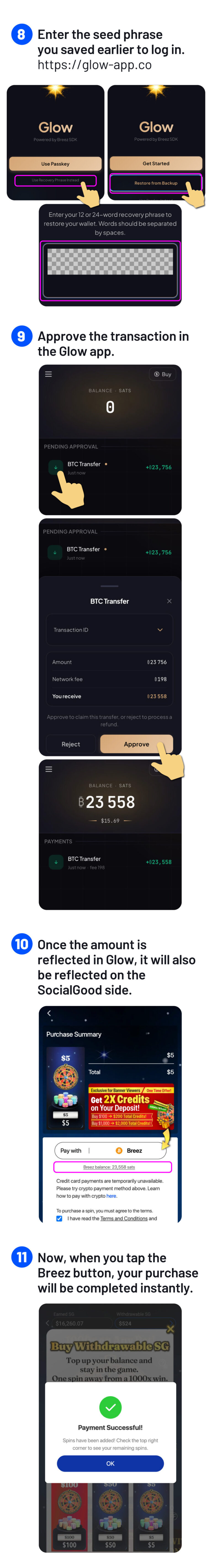 SGA Hot to buy spin with BTC Step part3 1