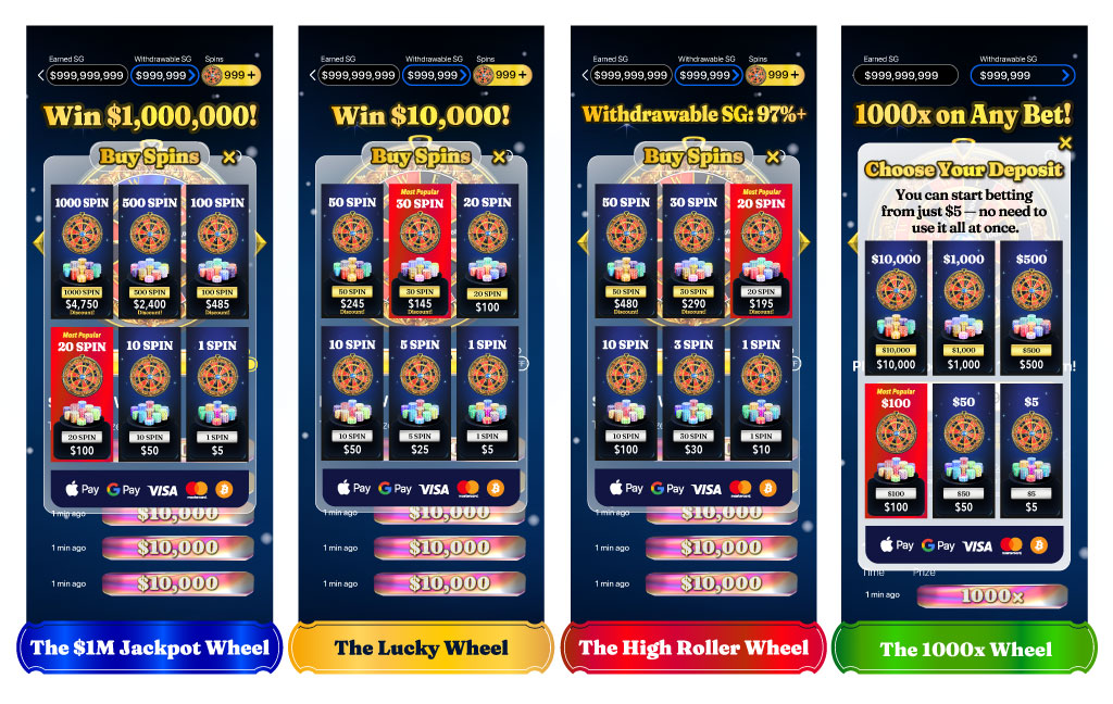 sga 4wheel menu Spin Deposit Bonus normal
