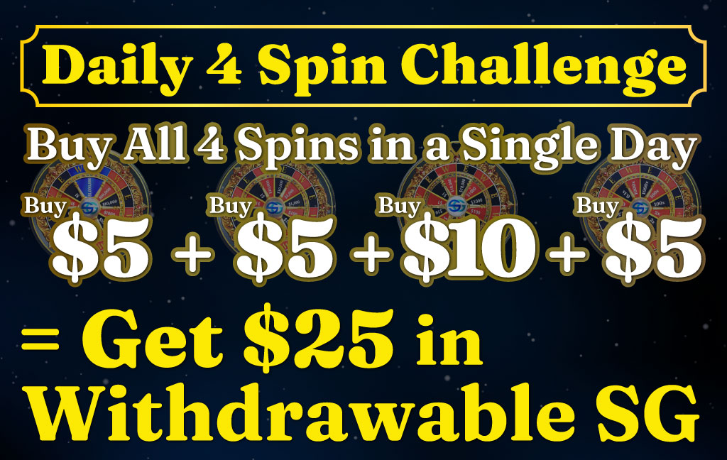 sga hero daily 4 spin challenge