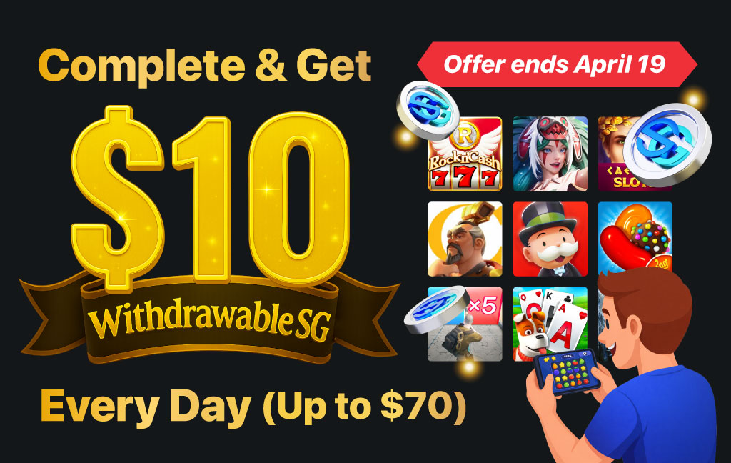 SGA hero Get 10 Withdrawable SG Every Day 2