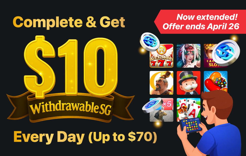 SGA hero Get 10 Withdrawable SG Every Day extended 260426