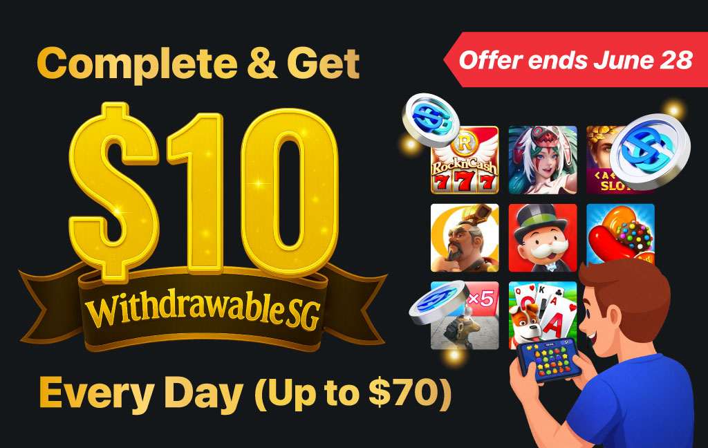 hero SGA Get 10 Withdrawable SG Every Day 0622 0628