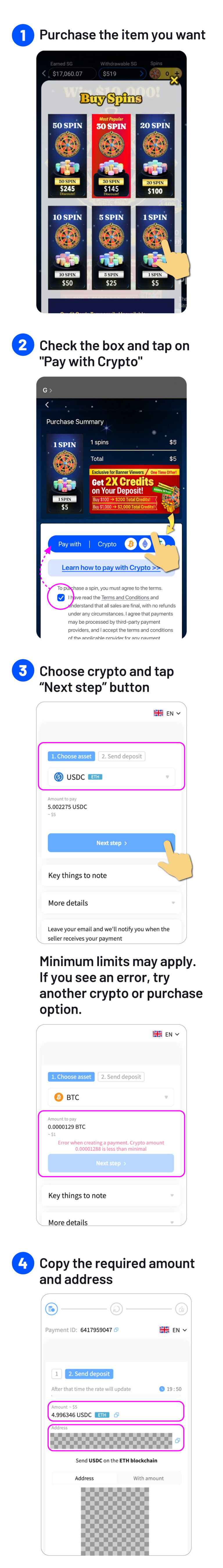 sga pay with crypto Step part1 1 1