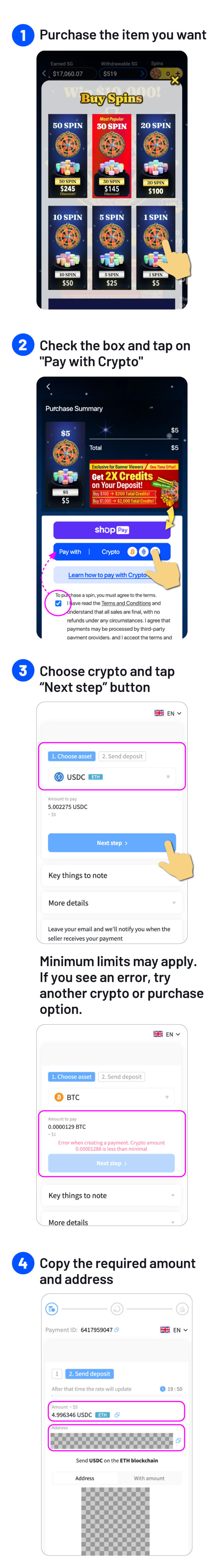 sga pay with crypto Step part1 2