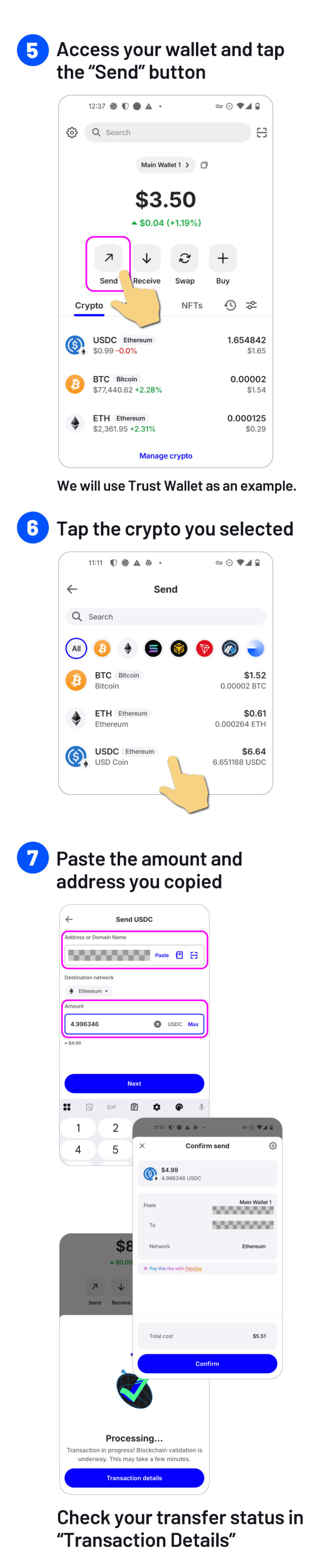 sga pay with crypto Step part2