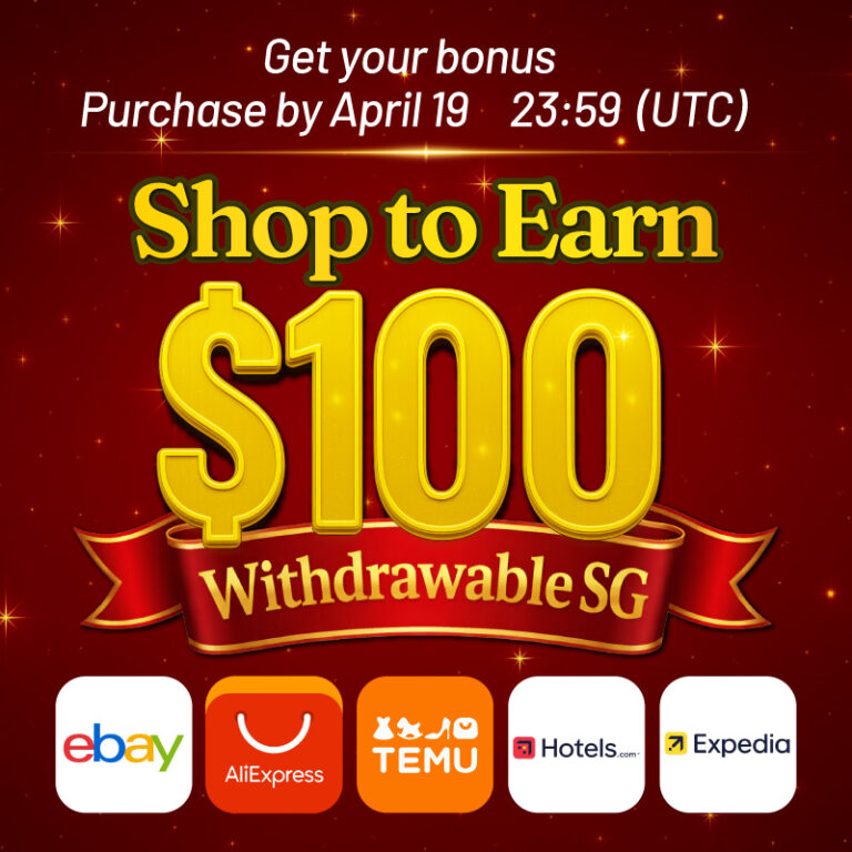 thumbnail 100 Withdrawable SG Shopping Bonus Campaign