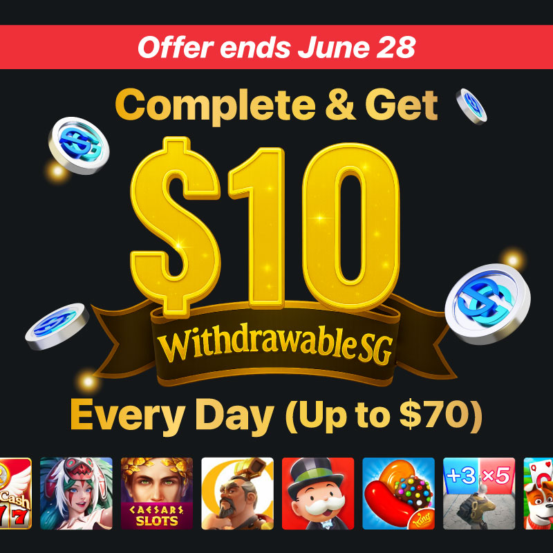 thumbnail SGA Get 10 Withdrawable SG Every Day 0622 0628
