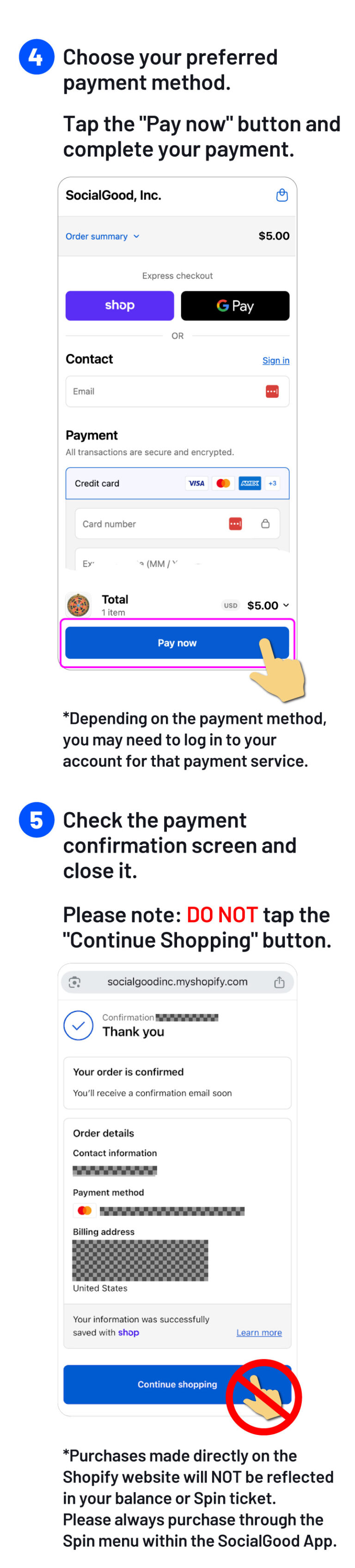 sga pay with shop pay Step part2 3